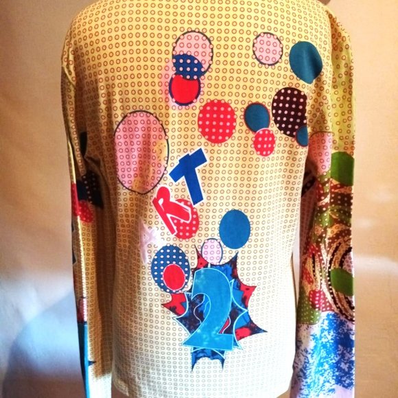 Gio Glen Face/Pop Art Long Sleeve T Shirt - M - Picture 3 of 4